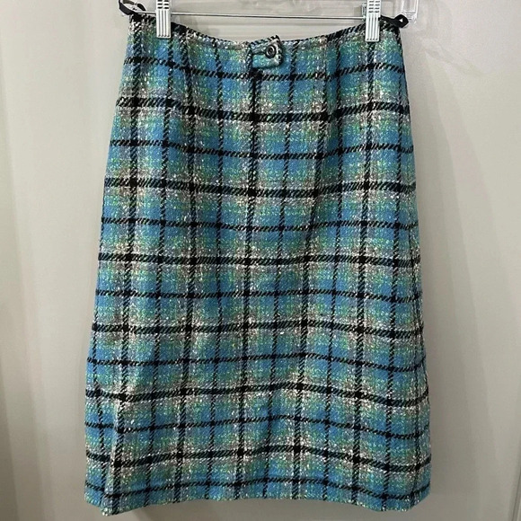 PENDLETON Vintage Wool Boucle Tweed Knit Skirt Suit Made in USA Womens Size 12 - Picture 9 of 11